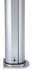 Mini Doccia Solare da Giardino 20L Miscelatore Lavapiedi e Doccetta Grigio Metallizzato