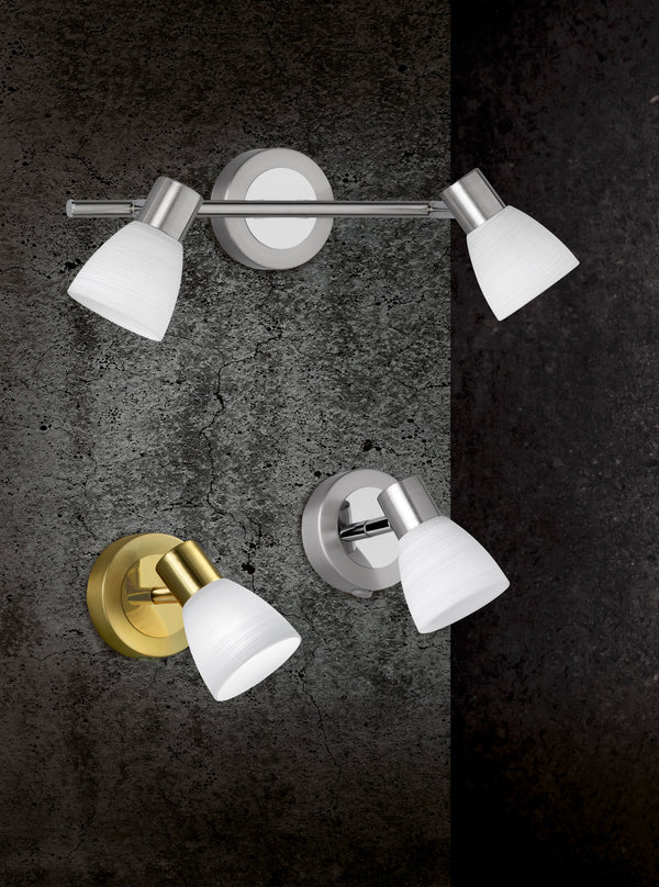 sconto Spot LED d'intérieur en métal nickel mat