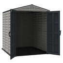 Casetta da Giardino Porta Attrezzi 161x250x210 cm in PVC Grigio/Grigio Scuro