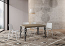 Tavolo Allungabile 120-224x90x77 cm Karamay Tortora Telaio Antracite 