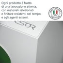 Pattumiera per Raccolta Differenziata 4 Scomparti 240 L 120x30x96 cm in Acciaio Verniciato Bianco