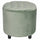 Pouf Repose-pieds Container Ø55x55 cm en Velours Soriani Vert Tiffany