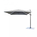 Ombrellone da Giardino Newton Decentrato 3x3 m in Alluminio Nero Telo Grigio