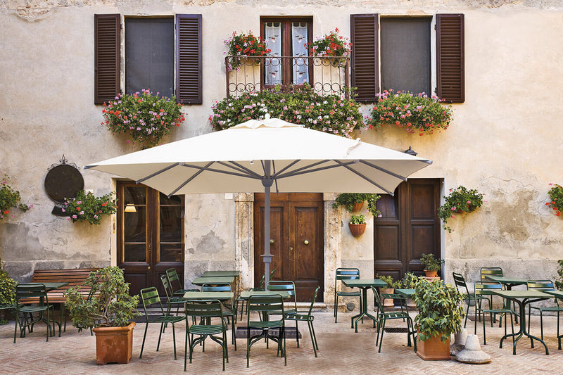 Ombrellone da Giardino 4x4 m Palo Ø65 mm in Alluminio Kraus Dieci Bianco