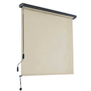 Tenda da Sole Avvolgibile Manuale 160x250 cm in Alluminio e Poliestere Charleston Bianco