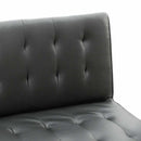 Divano Letto 175x80x73 cm in Similpelle Nero