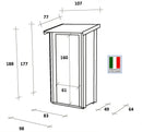 Casetta Box da Giardino per Attrezzi 94x64 cm con Porta Singola Cieca in Legno Naturale