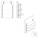 Kit per Fissaggio Mensole 280 mm in Acciaio Emuca Bianco