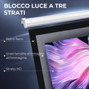 Telo per Proiettore 84" Rapporto 16:9 186x105 cm con Fissaggio a Muro e Soffitto Bianco      