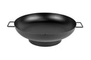 Braciere a Legna Ø55x17 cm Elegante con Manici in Acciaio Nero Alta Temperatura 