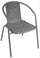 Chaise de jardin en acier gris et rotin Becker Wood