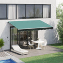 Tenda da Sole 295x250 cm in Alluminio e Poliestere Verde