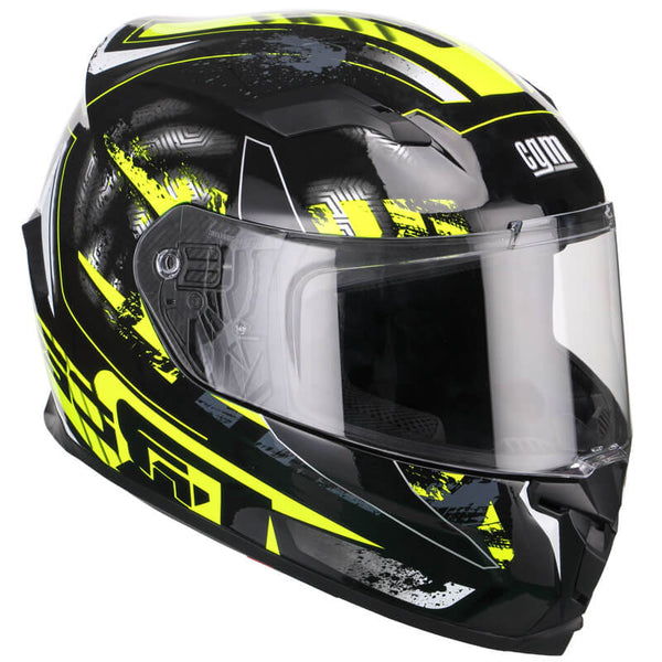 acquista Casque Intégral Scooter CGM Jerez 307G Jaune Fluo Longue Visière Différentes Tailles