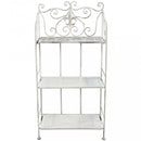 Portapiante Isabelle 3 Piani 60x32x121 h cm in Acciaio Bianco