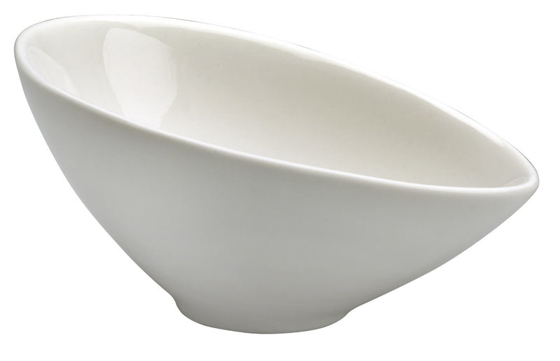 Set 6 Coppette Oblique 8x11,5x5,5 cm in Porcellana Allluminica Kaleidos Aluxina Bianche