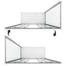 Box Doccia Angolare 2 Ante Scorrevoli In Cristallo Opaco 6mm H185 Fosterberg Kolding Duo Varie Misure