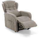 Poltrona Alzapersona Elettrica 2 Motori 75x108x85 cm con Ruote in Tessuto Dispositivo Medico 1 Rosso 