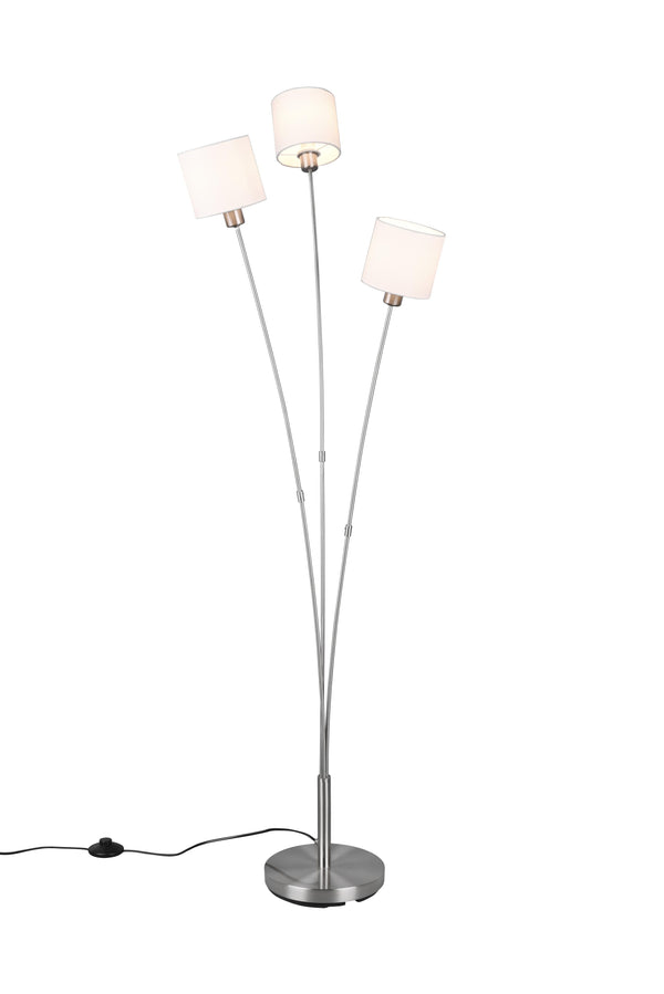 online Lampadaire d'intérieur E14 en métal nickel mat