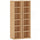 Set 2 Librerie Porta CD 21x22,5x88,5 cm 6 Ripiani Regolabili per 204 CD in Legno Naturale