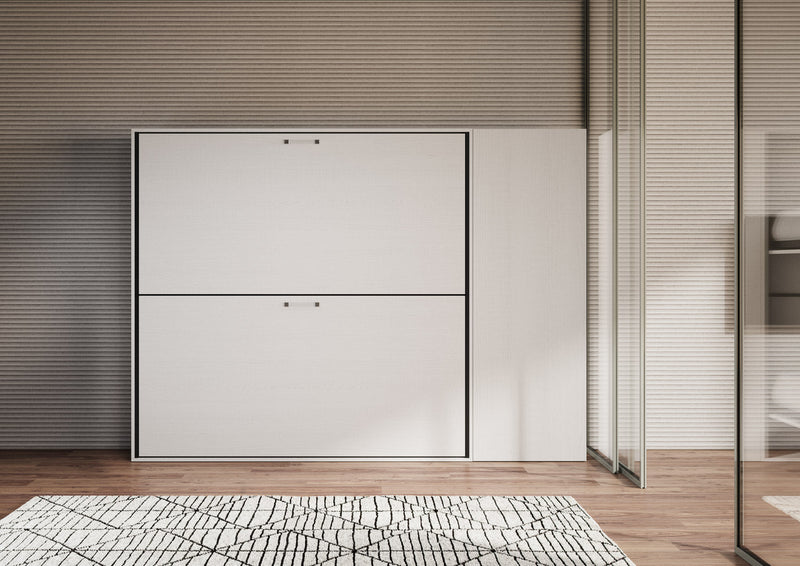 Letti Singoli a Scomparsa Composizione H Kando H190,8 Bianco Frassino 