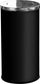 Corbeille à Papier Ø38,5 cm en Métal Noir Mat 52L avec Couvercle Rotatif