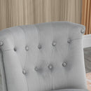 Sedia Imbottita 60x66x79 cm  in Tessuto Vellutato Grigia