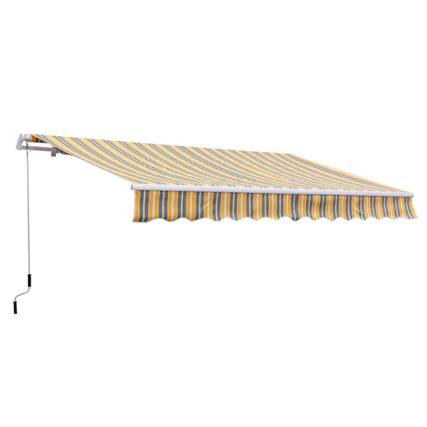 Auvent à Enrouleur à Bras Mural 3,5x2,5m Gris et Jaune sconto