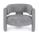 Poltrona Soggiorno 94x88x73 cm Aisha in Tessuto Grigio