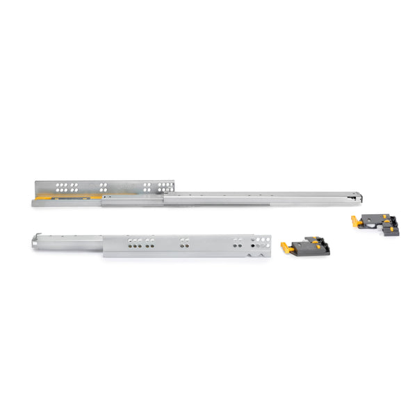 prezzo Jeu de 10 glissières de tiroir à extraction douce 440 mm en acier Emuca blanc