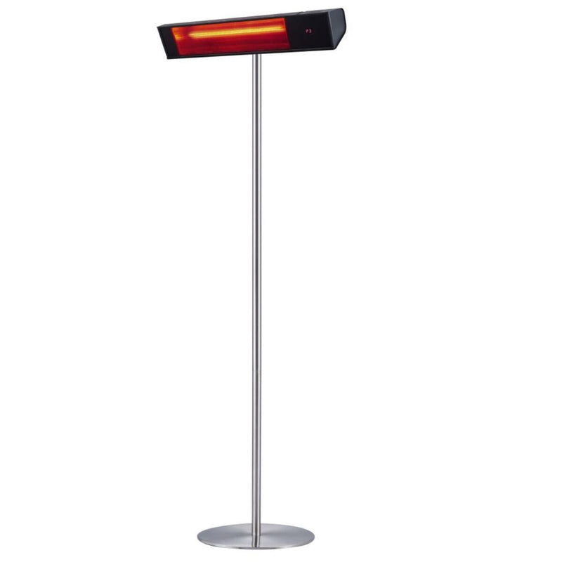 Stufa da Esterno Wi-Fi Lampione Riscaldatore su Palo 74,2x218x60 cm 2000W Sined  Nero e Silver