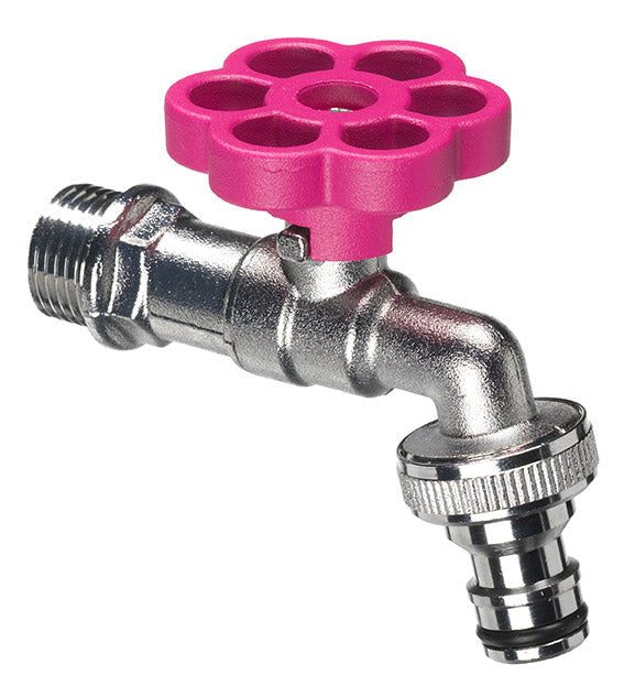 prezzo Robinet à bille pour fontaine de jardin avec fleur colorée Belfer RUB/029 Cyclamen