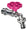 Robinet à bille pour fontaine de jardin avec fleur colorée Belfer RUB/029 Cyclamen