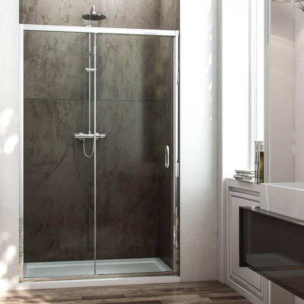 Porte de Douche 1 Porte Coulissante en Cristal Opaque 6mm H185 Fosterberg Kolding Différentes Tailles prezzo