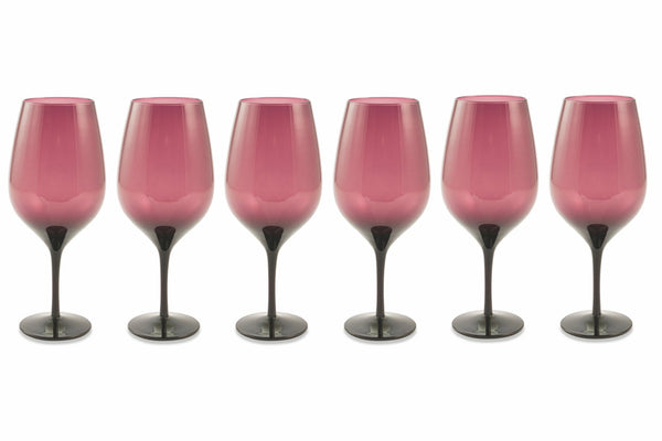 acquista Set de 6 Gobelets Ø7x25 cm en Verre VdE Tivoli 1996 Happy Hour Violet