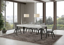  Tavolo Allungabile 140-400x90x77 cm Paxon Premium Bianco Frassino Telaio Antracite