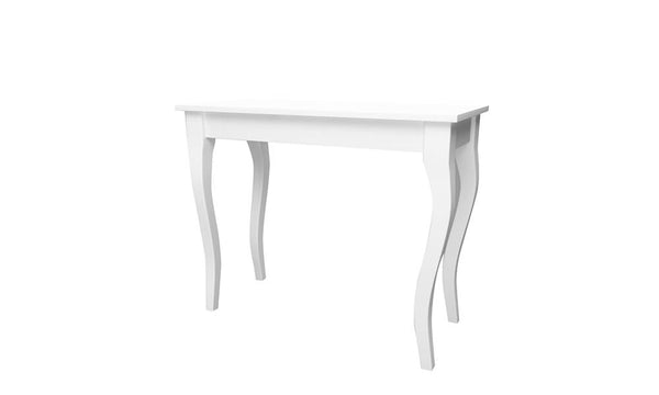 sconto Table Console Extensible en Mélamine 50/250x90x76cm TFT Miami Blanc Brillant