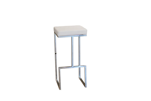 acquista Lot de 2 tabourets en similicuir souple 77x36,5x36,5 cm Tabouret TFT Blanc