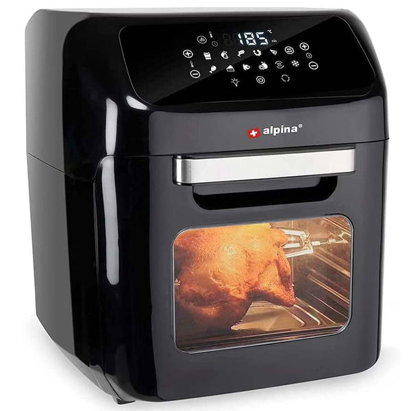 prezzo Friggitrice Ad Aria Calda 12Lt Aerofryer Digitale 1800W Frigge Cuoce Senza Olio Alpina