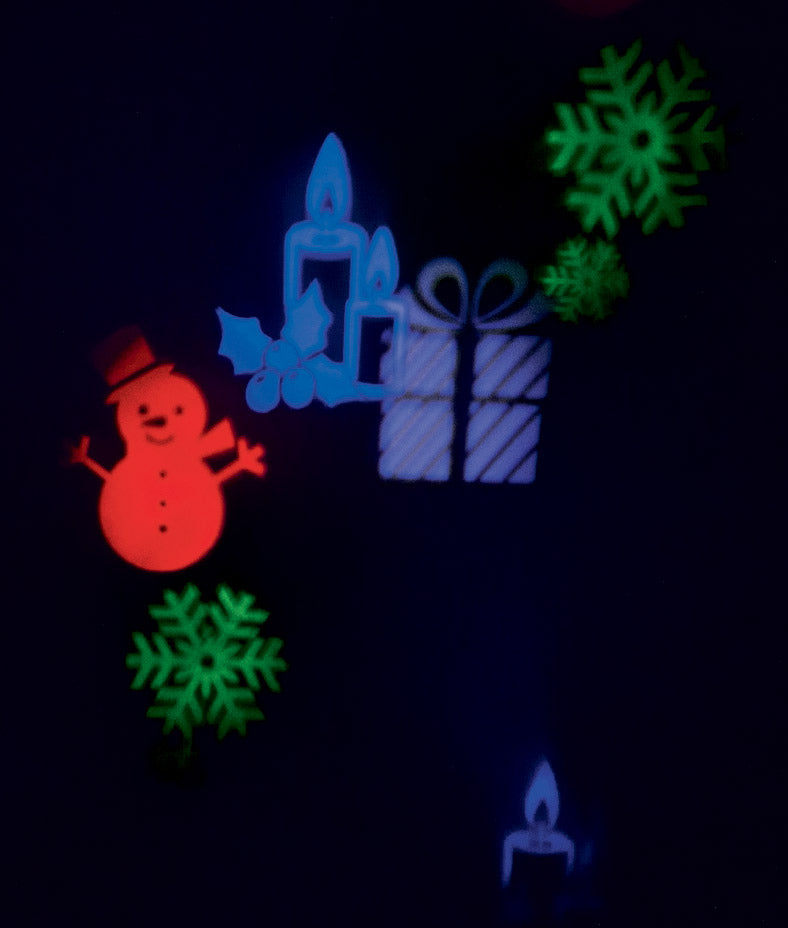 Proiettore Laser a Led 5 Decori Luci Natalizie da Interno Soriani