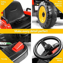 Trattore Elettrico per Bambini 12V con Rimorchio Rosso