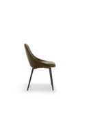 Set 4 Sedie Kira 51x59x85 cm Gambe in Metallo Bronzo Marrone       