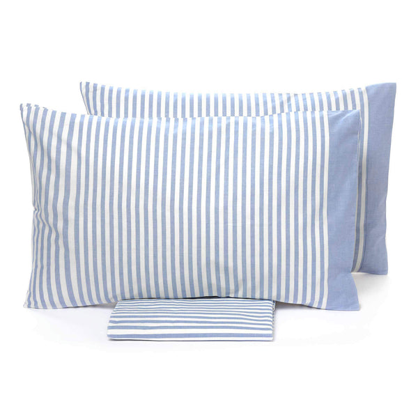 Housse de couette double avec sac et taies d'oreiller teintes en fil Garrini Jennifer Polonia prezzo