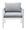 Fauteuil de jardin 70x75x60 cm en aluminium blanc avec coussins gris