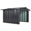 Casetta Box da Giardino in Lamiera per Robot Tagliaerba 88x87x60 cm in Acciaio Nero