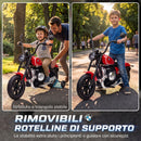 Moto Elettrica per Bambini 3-8 Anni 12 V BMW R18 125x62x83 cm con Batteria al Litio e Rotelle Rimovibili in PP Rossa      