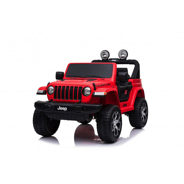 Macchina Elettrica per Bambini Fuoristrada Jeep Wrangler Rubicon 12V con Telecomando Rosso acquista