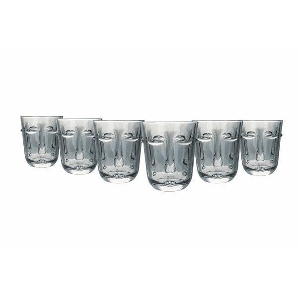 Ensemble de 6 Verres à Eau Vis à Vis en Verre Gris Foncé Villa d'Este Home Tivoli acquista