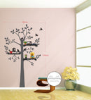 Sticker da Muro Tree con Mensole 90x150 cm Plastica