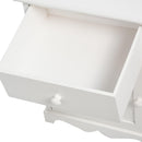 Set 2 Comodini 1 Cassetto 1 Antina in Legno  bianco