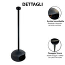 Camino a Bioetanolo a Soffitto Skyfall Serbatoio 850 ml in Acciaio Verniciato Nero
